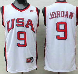 1984 Olympics Team USA #9 Michael Jordan White Swingman Jersey