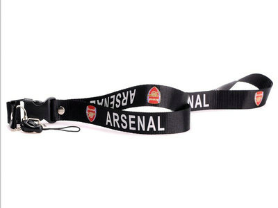 2011-2012 Arsenal Soccer Logo Lanyard Keychain Black