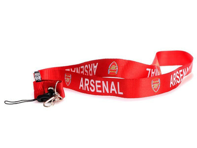 2011-2012 Arsenal Soccer Logo Lanyard Keychain Red