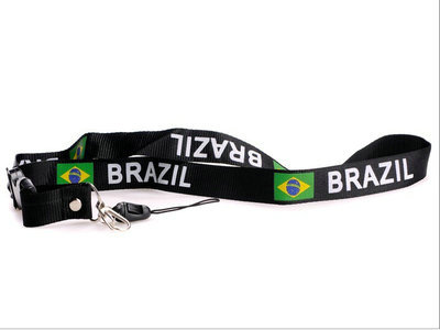 2011-2012 Brazil Soccer Logo Lanyard Keychain Black