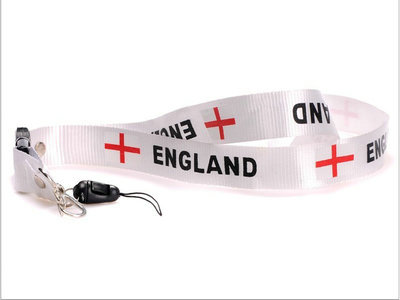 2011-2012 England Soccer Logo Lanyard Keychain White