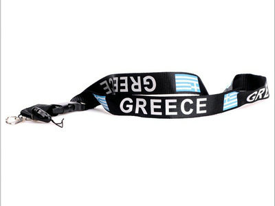 2011-2012 Greece Soccer Logo Lanyard Keychain Black