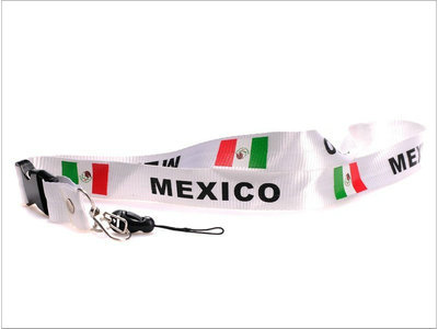 2011-2012 Mexico Soccer Logo Lanyard Keychain White