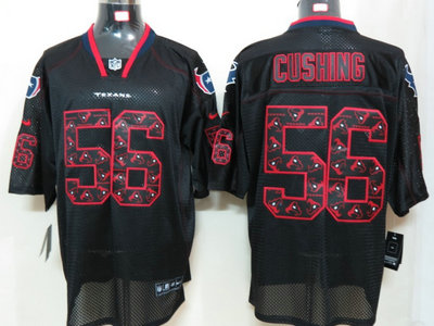 Nike Houston Texans 56 Brian Cushing Lights Out Black Elite Jersey