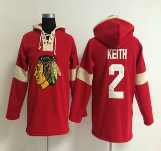 2014 Old Time Hockey Chicago Blackhawks #2 Duncan Keith Red Hoody