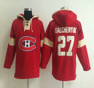 2014 Old Time Hockey Montreal Canadiens #27 Alex Galchenyuk Red Hoody