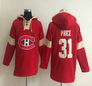 2014 Old Time Hockey Montreal Canadiens #31 Carey Price Red Hoody
