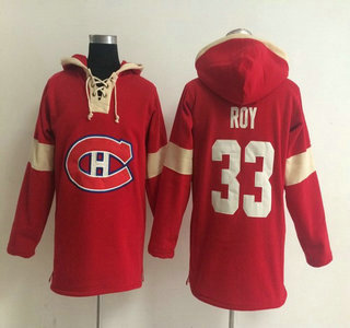 2014 Old Time Hockey Montreal Canadiens #33 Patrick Roy Red Hoody