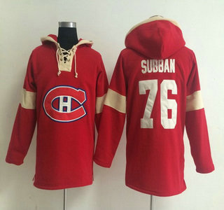 2014 Old Time Hockey Montreal Canadiens #76 P.K. Subban Red Hoody
