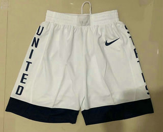 2019 FIBA Basketball World Cup Team USA White Shorts