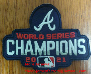2021 MLB World Series Champions Jersey Patch Atlanta Braves