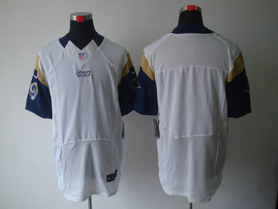 Nike St. Louis Rams Blank White Elite Jersey