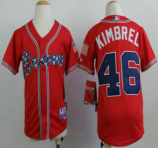 Atlanta Braves #46 Craig Kimbrel 2014 Red Kids Jersey