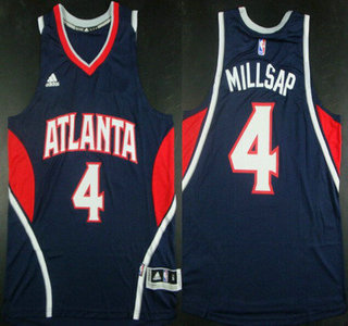 Atlanta Hawks #4 Paul Millsap Revolution 30 Swingman 2014 New Navy Blue Jersey