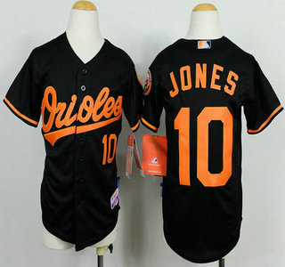 Baltimore Orioles #10 Adam Jones Black Kids Jersey