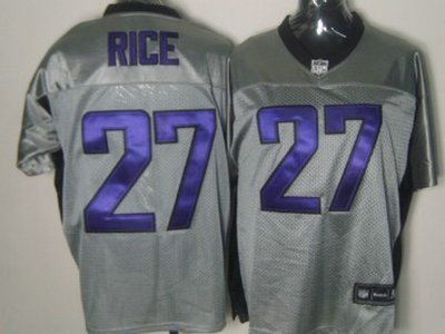 Baltimore Ravens 27 Ray Rice Gray Jersey