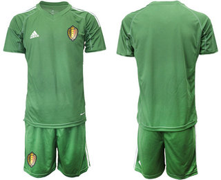 Belgium Army Green Goalkeeper UEFA Euro 2020 Soccer Jersey