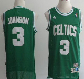 Boston Celtics #3 Dennis Johnson Green Hardwood Classics Soul Swingman Throwback Jersey