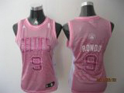Boston Celtics RONDO 9 pink women nba jerseys