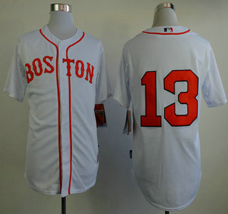 Boston Red Sox #13 Hanley Ramirez 2014 White Jersey