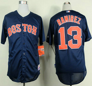 Boston Red Sox #13 Hanley Ramirez Navy Blue Jersey