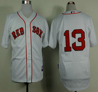 Boston Red Sox #13 Hanley Ramirez White Jersey