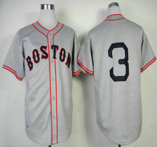 Boston Red Sox #3 Jimmie Foxx Gray Throwback Jersey