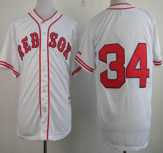 Boston Red Sox #34 David Ortiz White Authentic 1936 The Clock Jersey