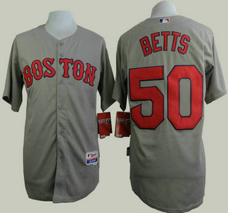 Boston Red Sox #50 Mookie Betts Gray Jersey