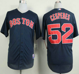 Boston Red Sox #52 Yoenis Cespedes 2014 Navy Blue Jersey