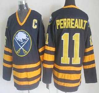 Buffalo Sabres #11 Gilbert Perreault Dark Blue Throwback CCM Jersey
