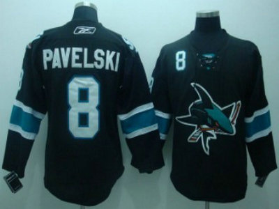 Cheap San Jose Sharks 8 Joe Pavelski Black Jersey