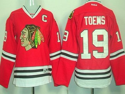 Chicago Blackhawks 19 Jonathan Toews Red Womens Jersey