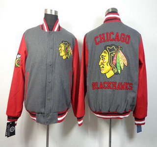 Chicago Blackhawks Blank Gray Jacket