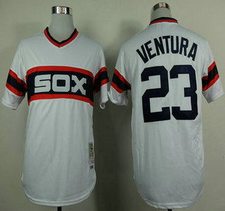 Chicago White Sox #23 Robin Ventura 1983 White Pullover Throwback Jersey