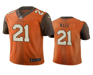 Cleveland Browns #21 Denzel Ward Brown Vapor Limited City Edition Jersey