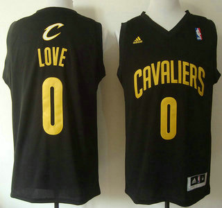 Cleveland Cavaliers #0 Kevin Love Black Revolution 30 Swingman Jersey