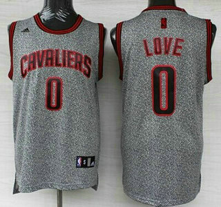 Cleveland Cavaliers #0 Kevin Love Gray Static Fashion Jersey