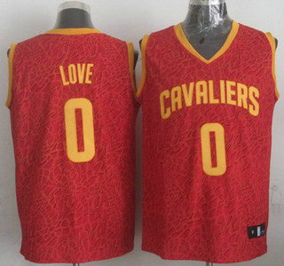 Cleveland Cavaliers #0 Kevin Love Red Leopard Print Fashion Jersey