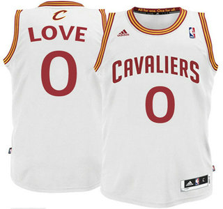 Cleveland Cavaliers #0 Kevin Love White Revolution 30 Swingman Jersey
