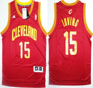 Cleveland Cavaliers 15 Kyrie Irving Red Revolution 30 Swingman Jersey