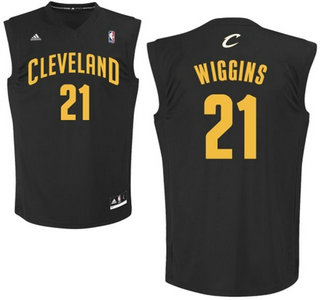 Cleveland Cavaliers #21 Andrew Wiggins Black Revolution 30 Swingman Jersey