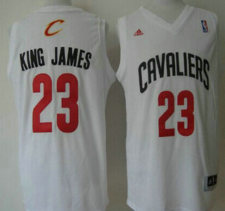 Cleveland Cavaliers #23 King James Nickname White Fashion Jersey