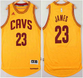 Cleveland Cavaliers #23 LeBron James 2015 New Style Yellow Revolution 30 Swingman Jersey