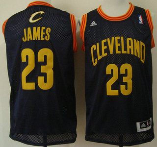 Cleveland Cavaliers #23 LeBron James Navy Blue Swingman Jersey