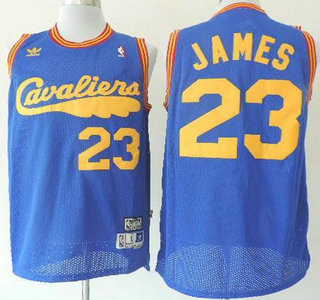 Cleveland Cavaliers #23 LeBron James Blue Swingman Throwback Jersey