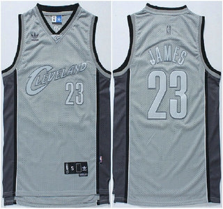 Cleveland Cavaliers #23 LeBron James Grey Revolution 30 Throwback Swingman Jersey