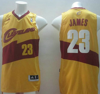 Cleveland Cavaliers #23 LeBron James Revolution 30 Swingman 2014 Yellow Jersey