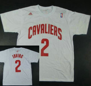Cleveland Cavaliers 2 Kyrie Irving White NBA Basketball T-Shirt