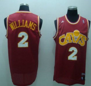 Cleveland Cavaliers 2 M.WILLIAMS Red With Yellow Throwback Swingman Jersey